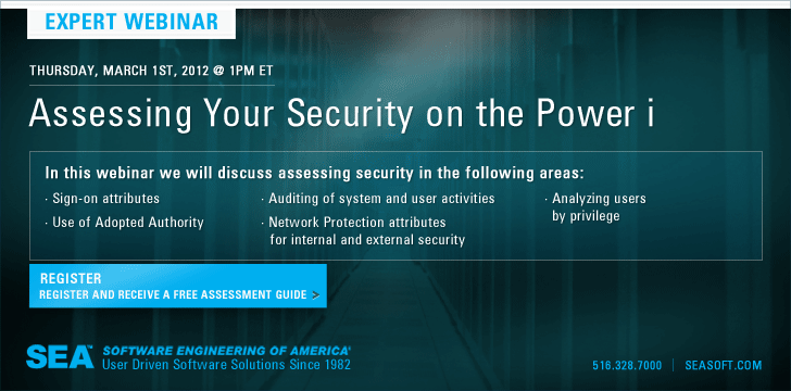 SEA - Expert Webinar - Assessing your Security on IBM i